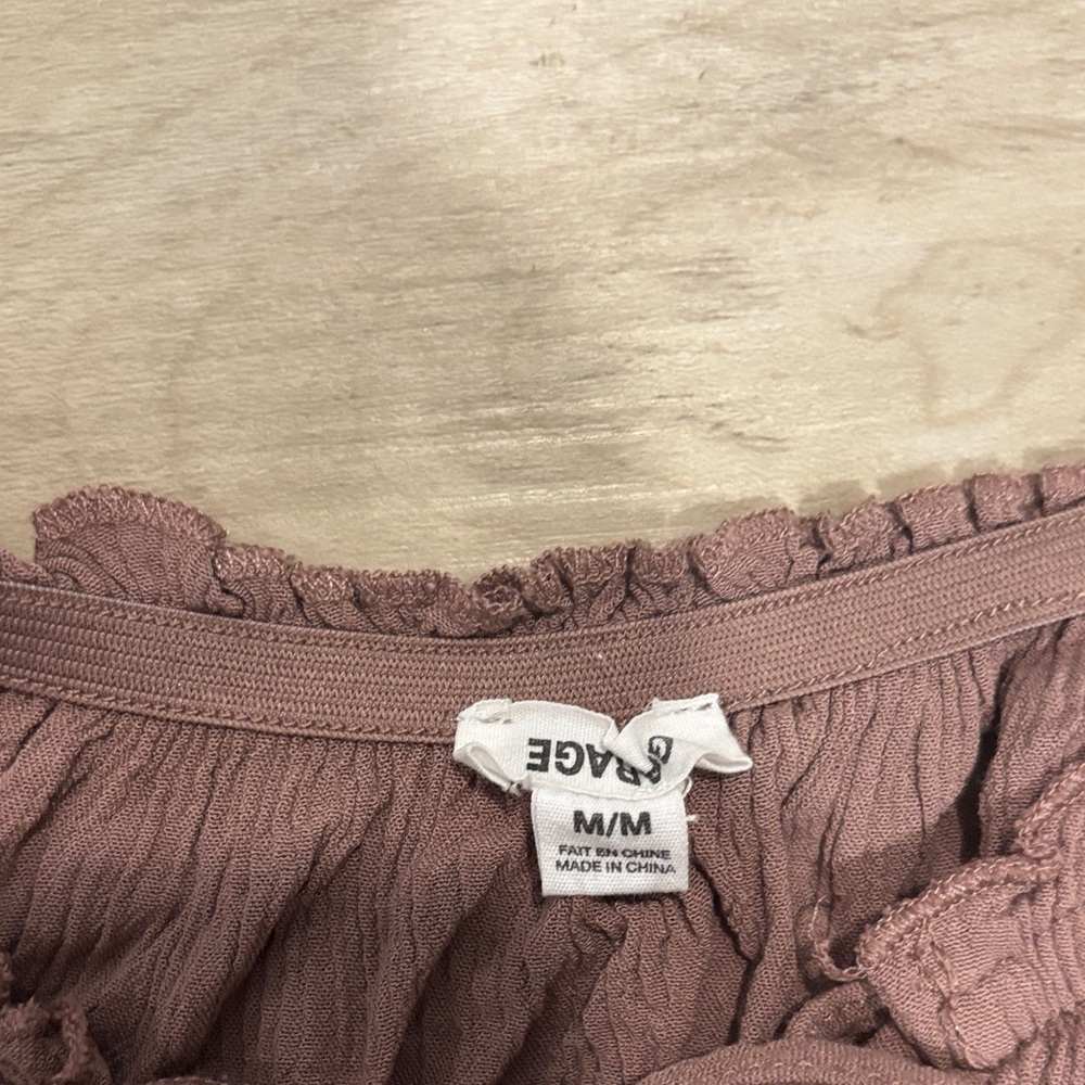 Garage Dusty Pink Ruffle Top - Picture 2 of 2
